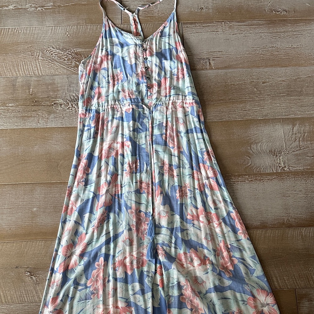 Rip Curl Floral Maxi Dress - Blue and Pink